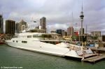 ID 2137 KATANA (renamed ENIGMA) - at the time owned by American billionaire Larry Ellison, she used Aucklands' Viaduct Harbour (pictured) as a base during the Louis Vuitton/Americas Cup regattas of 2002/3.